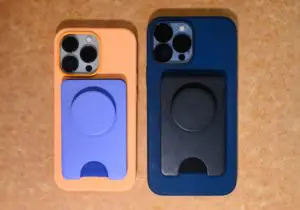 iPhone 13 pro and pro max with popsocket wallets for magsafe on the back